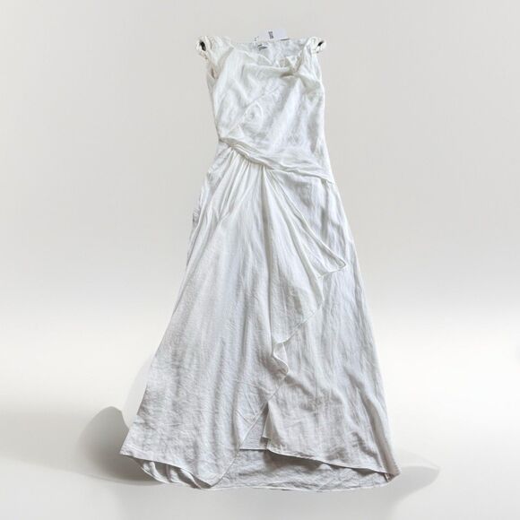 NWT BAYSE Brand Octavia White Maxi Dress Greek Goddess Sleeveless Sz M $140 - Picture 7 of 13